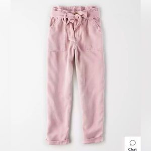 American Eagle Super High Waisted Taper Pants Pink 16 NWT